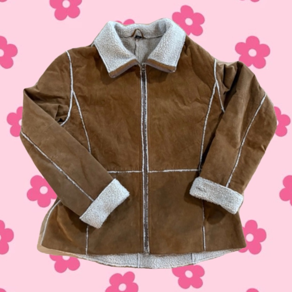 EMC Vintage Real Leather Jacket with Sherpa Inside